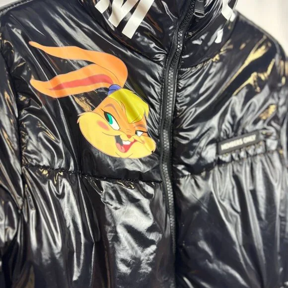 Limited Edition Space Jam x Members Only Shiny Puffer Jacket - Picture 2 of 9